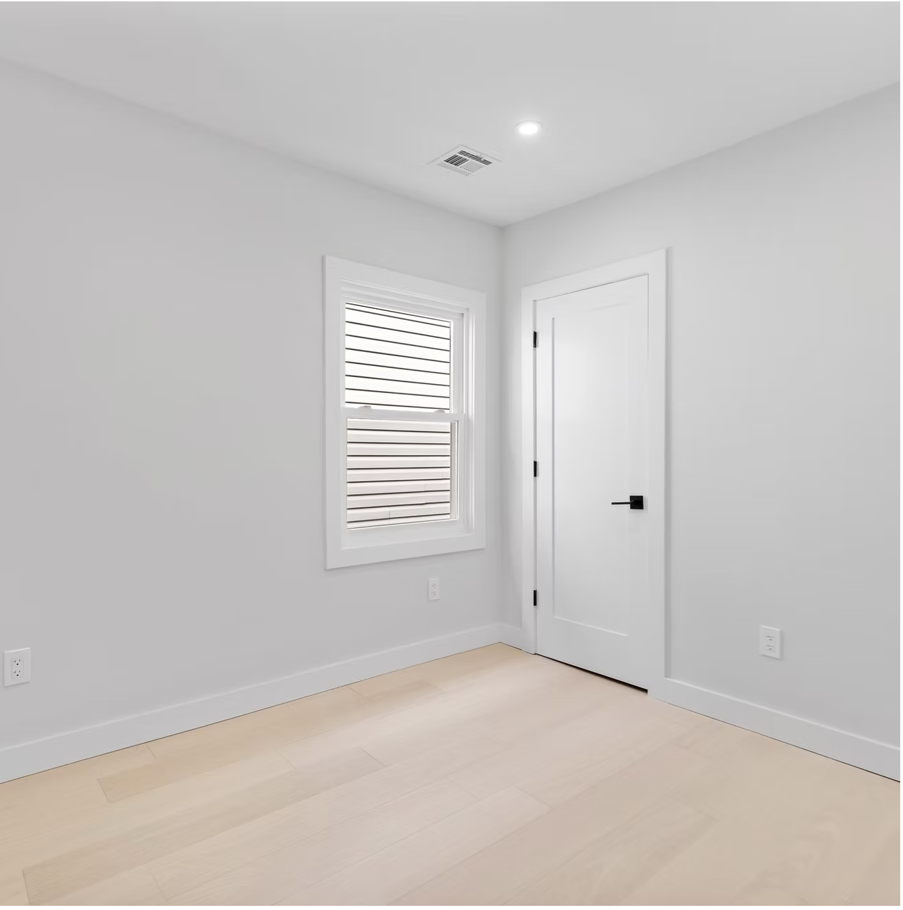 Bedroom with new joinery and window shutters